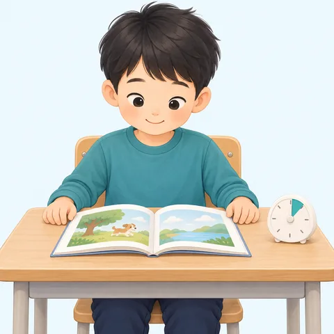 독서 전 2분 루틴 안내 그림
